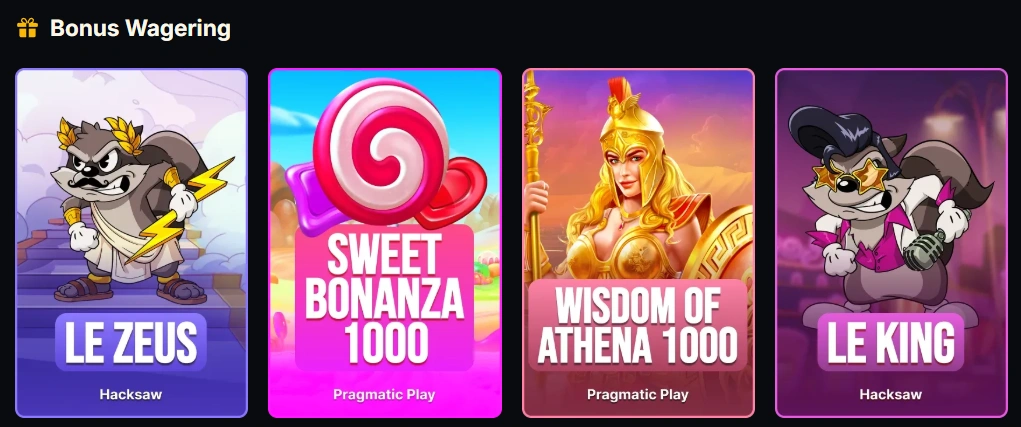 bonus wagering casino games