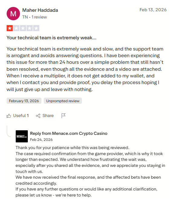 menace casino scam or not